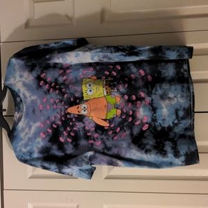 Tie dye SpongeBob and Patrick T-shirt